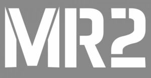 ”MR2”　切り抜きステッカー　白　2枚セット