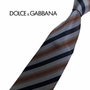 DOLCE＆GABBANA ネクタイ レジメンタル柄 ストライプ柄 ドルチェ＆ガッパーナ USED 中古 m1037