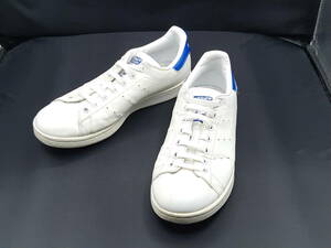 【管⑦】ａｄｉｄａｓ/アディダス 　STAN SMITH/スタンスミス ２４cm 　白青　レディース