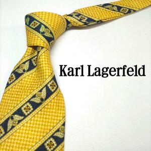 Karl Lagerfeldゴールド ストライプ シルク イタリア製 【美品】