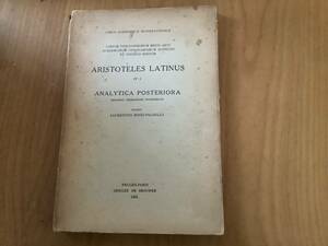 ARISTOTELES LATINUS Ⅳ3（LAURENTIUS MINIO- PALUELLO）