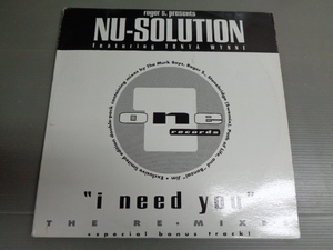 ROGER S. PRESENTS NU-SOLUTION FEATURING TONYA WYNNE/I NEED YOU/3892　2枚組