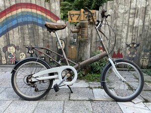 【1280】【未整備・乗れました】『折り畳み自転車/昭和レトロ』ブリヂストン　スニーカー　Sneaker　手渡し・引取可／発送可