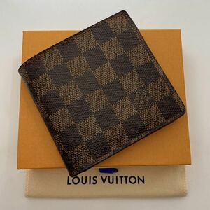 H924【美品】 LOUIS VUITTON ルイヴィトン ダミエ ポルトフォイユ マルコ 二つ折り 財布 ウォレット レディース メンズ