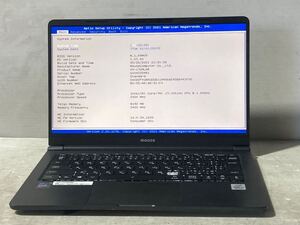 起動不良/破損 MouseComputer X4-i7CMLAB　 第10世代Core i7-10510U 14インチ　メモリ8GB ジャンク1129