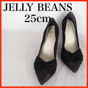 MK9839*JELLY BEANS*ジェリービーンズ style*レディースパンプス*25cm*黒