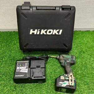 【現状品】『9-662』HiKOKI ハイコーキ コードレスインパクトドライバ　WH36DA 急速充電器.バッテリー ケース付き