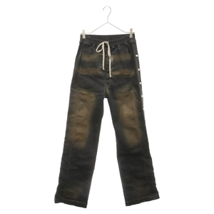 Rick Owens DRKSHDW リックオウエンス ダークシャドウ 23AW Pusher Pants サイドスナップボタン プッシャーパンツ ブラック DS02C5336-SDM