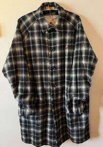 The Shepherd UNDERCOVER ザ シェパード アンダーカバー 17AW 縮絨チェックパッカリングステンカラーコート ブラック4 超美品