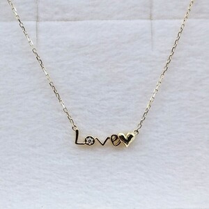 新品 正規品 AHKAH アーカー ネックレス 箱紙袋リボン love　ダイヤモンド プレゼント ギフト LOVE