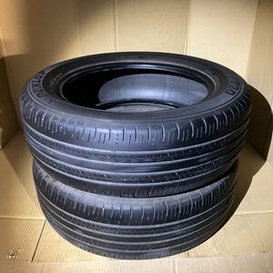 ② 送料無料 良品 バリ山 225/60r18 100H 2本セット DUNLOP GRANDTRE PT30 ラジアルタイヤ 8.5分山 車検対応 