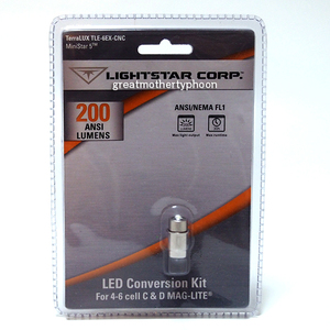 送料コミ追跡アリ◆新品◆米国テララックス社 交換用LED電球マグライト用200ルーメン★米国特許技術採用の高品質交換バルブTLE-6EX-CNC