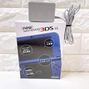 1円 極美品 Newニンテンドー3DSLL 本体 ニンテンドー ニンテンドー3DS 3DSLL 任天堂 DS本体 充電器 ARカード 未開封 未使用 ブルー SD 完品