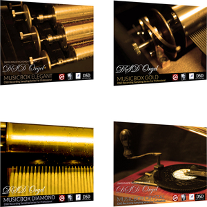 【ストックミュージックサイトで人気の音色】プロDTM用オルゴール音源MusicBoxサンプルパック４セット『GOLD・DIAMOND・CRYSTAL・ELEGANT』
