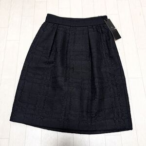 和576★② 新品 ダメージあり BURBERRY BLACK LABEL バーバリーブラックレーベル 膝丈ほど スカート 36 ブラック レディース