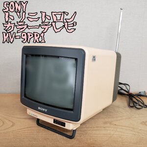 SONY トリニトロン KV-9PR1 カラーテレビ ピンク TRINITRON 通電確認 86年製 ジャンク ブラウン管 レトロ インテリア ソニー【100s3089】