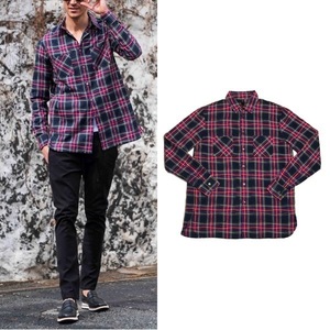 一度着3万弱 wjk winding check long shirt　チェック シャツ　　AKM ジュンハシモト 1piu1uguale3