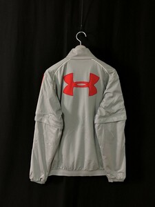 ■UNDER ARMOUR アンダーアーマー ビッグロゴ 2wayスポーツウェア プルオーバージャケット M　ハーフジップ