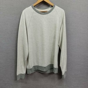 I1139 Abercrombie & Fitch アバクロンビー&フィッチ 長袖 ロンT ラグラン カットソー リンガー トリム クルーネック ライトグレー L