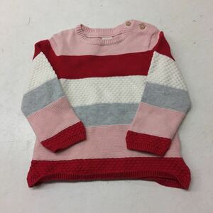 送料無料★H&M エイチアンドエム★ボーダーニット ニットセーター トップス★女の子ベビー　80 9-12M #50216sj30