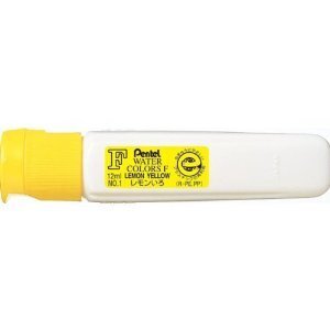 メール便発送 ぺんてる えのぐ エフ水彩 単色 12ml ポリチューブ入り レモンいろ WFCT01