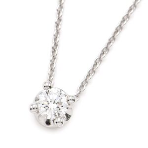 ブルガリ Eカラー/VS-2/Excellent/0.38ct コロナネックレス K18WG ダイヤネックレス 1Pダイヤモンド ホワイトゴールド 40cm 中古 送料無料