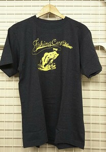 津波ルアーズ　Fishing Corps Tee　Color:Dark Heather Navy (Print:Yellow)　Size:L