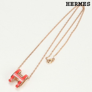 中古 エルメス ネックレス レディース ブランド HERMES ポップアッシュ ネックレス ピンク アクセサリー