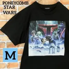 PONEYCOMB スターウォーズ ビッグプリント デカロゴ 半袖 Tシャツ M