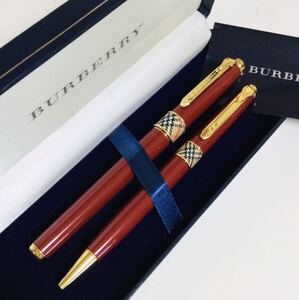 廃番 BURBERRY バーバリー 万年筆 未使用14K-585 F & バーバリー ボールペン　2本セット