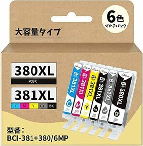 【SANCTink】Canon 381 380 XL 互換インク キャノン用 BCI-381XL BCI-380XL 6MP 6色