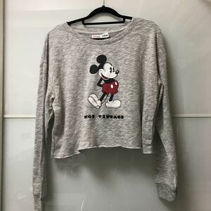 新品　Bershka　ベルシュカ　ミッキー　スウェット　ショート　グレー　Mサイズ　1500円より値下げ