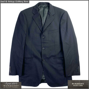 即決★BURBERRY BLACK LABEL★96-80-180 42R テーラードジャケット バーバリーブラックレーベル 三陽商会 日本製 スーツ 羊毛 super100