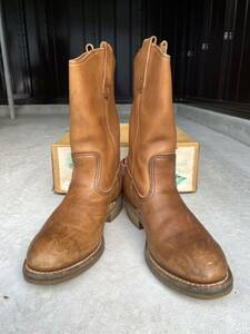 激レア＜70s RED WINGレッドウィング ペコスブーツ 2255-1 ANSI (STEEL TOE) 茶箱付 7D＞