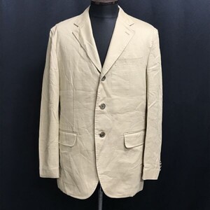 日本製★ジェイクルー/J.Crew★100％コットン/春夏/テーラードジャケット【40R/メンズL程度/ベージュ/beige】レナウン/Jacket◆pBH654