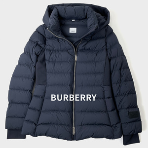 美品 BURBERRY LONDON ENGLAND バーバリー ロンドン イングランド ニューブリッジ ダウンジャケット ネイビー M 23年製 現行品 レディース