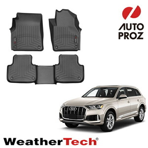 フロアマット アウディ 4M型 Q7 2015-2019年 右ハンドル用 2列セット フロアライナー ブラック WeatherTech 正規品