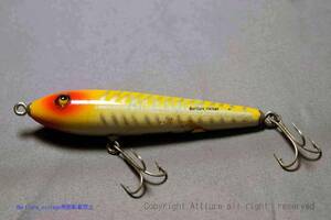 VINTAGE WOODEN LURE HEDDON ZAEAGOSSA JR GLASS EYES（2335-26）JAPAN #OLDLURE #ARTLURE_VINTAGE ＃ヴィンテージルアー