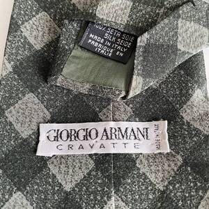 GIORGIO ARMANI(ジョルジオアルマーニ) グリーンチェックネクタイ