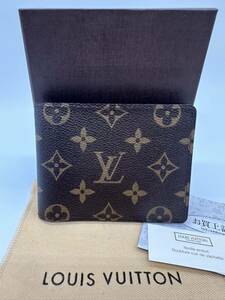 LOUIS VUITTON ルイヴィトン モノグラム ポルト フォイユ ミュルティプル M60895 二つ折り 財布 カードケース ブラウン メンズ レディース