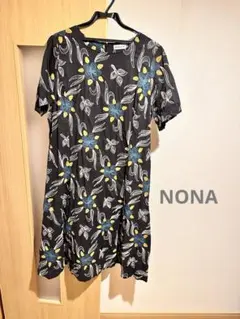 NONA 日本製　花柄刺繍ワンピース　半袖　13号