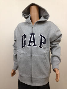 ■ＧＡＰ■新品■裏起毛ロゴパーカー■160■ギャップ■グレー■5.4-2