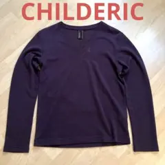 CHILDERIC キルデリク Vネック ニット  セーター パープルカラー