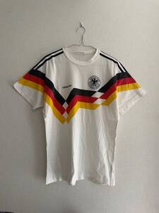 A8/195★レア★シンガポール製★当時物★アディダス adidas 西ドイツ代表 West Germany 88-90 Home Tシャツ☆168