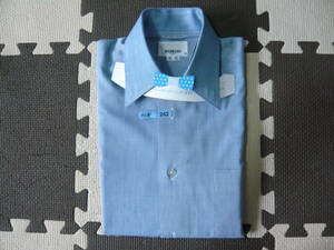 CUSTUM-MADE　SHIRTS DAIMARU OSAKA 大丸百貨店で仕立てた長袖オーダーメイドシャツ　クリーニング済　生地ポリエステル65、綿35％　日本製