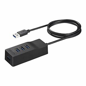 BUFFALO USB3.0 セルフパワー 4ポートハブ ブラック 外付けHDDに最適 上挿しモデル マグネット付き BSH4A315U3BK