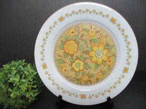 【美品】オールドノリタケ Noritake 日東 ニットー ロイヤル Nittoroyal 月桂樹 RCマーク 日本製 大皿 丸皿 白磁 花柄 直径26.5cm プレート