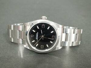 〇ROLEX　オイスターパーペチュアル　77080　F番　ボーイズ　黒文字盤　369　腕時計　ロレックス