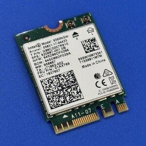 @XK038 秋葉原万世商会 良品 intel インテル 高速 1733Mbps Wireless-AC 9260NGW 無線LAN/802.11ac Bluetooth 5.0 M.2