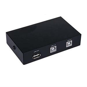 ★USB-B2入力1出力★ USB切替器 手動切替器 2入力1出力 プリンタなどを共有 分配器 セレクター USB2.0端子